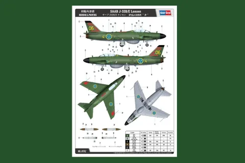 Vista 4 de Hobby Boss 1/48 Saab J-32B/E Lansen Modelo Kit