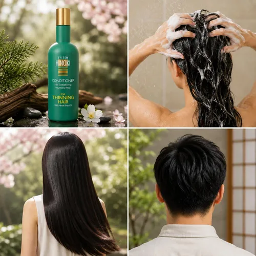 Vista 5 de Hayashi System Hinoki - Acondicionador para cabello fino, 10.1 onzas