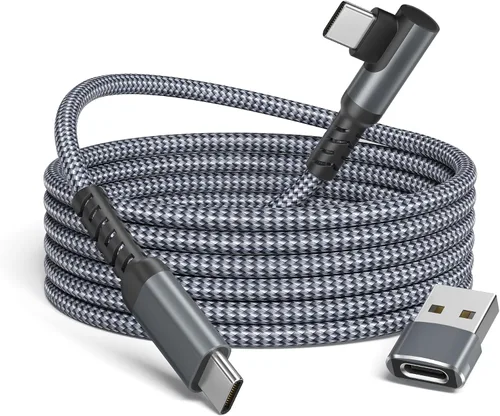Vista 8 de Basesailor Cable Cortor de Carga USB C a USBC de 1 Pie 100W con Adaptador USB, Cable de Carga PD de 90 Grados para Coche, Rápido para iPhone 17 16