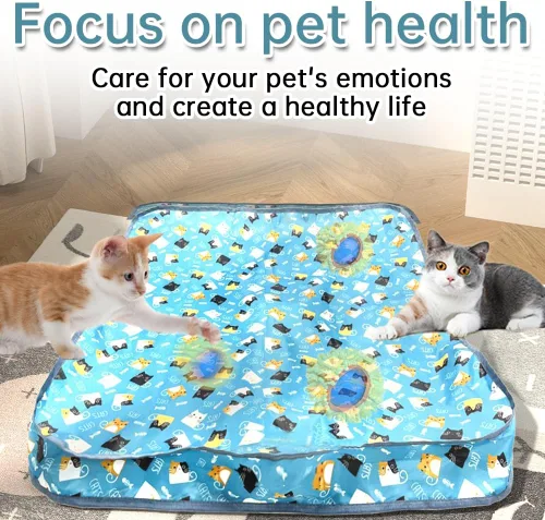 Vista 5 de Interactive Cat Toys Ball - Motion Activated Fast Rolling in Pouch, Hide and Seek Catching Game, USB Rechargeable Moving Chaser for Indoor Cats &