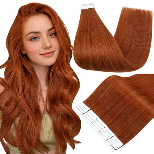 Vista 29 de Full Shine - Extensiones de cabello humano con cinta adhesiva, 10 pulgadas, sin costuras, color 1 negro azabache de 1.06 oz, cinta invisible