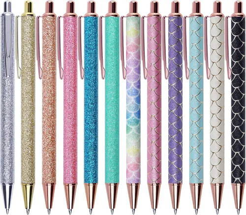 Vista 3 de U-RIGHT 18 bolígrafos elegantes para diario, bonitos bolígrafos para mujeres, bolígrafos retráctiles y divertidos para enfermeras