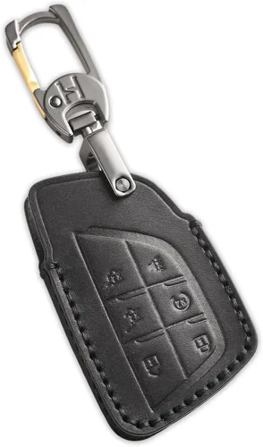 Vista 13 de Funda de llavero de cuero de 4 botones Hontumax para Chevy Tahoe Colorado Silverado Suburban Equinox Traverse, para GMC Yukon Sierra Acadia Canyon