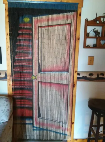 Vista 7 de Cortina con cuentas de escalera, de 125 tiras colgantes (+ equipamiento para colgar)