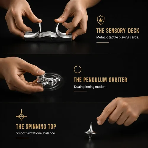 Vista 3 de The Executive Fidget Set Juguetes Sensoriales de Estimulación Premium para Alivio del Estrés para Adultos con TDAH, Ansiedad Decoración