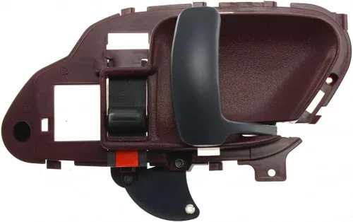 Vista 5 de KarParts360 Para Chevy K3500 Manija de puerta interior delantera o trasera lado del conductor Bisel rojo con palanca negra 1995-2000 con botón