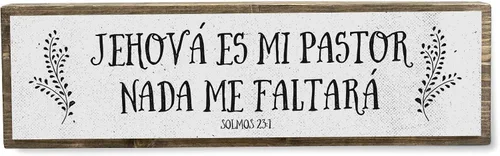 Vista 11 de Estad Quietos Y Conoced Que Yo Soy Dios – Versículo de la Biblia en Español – mensajes cristianos para decorar - Letrero de metal y madera