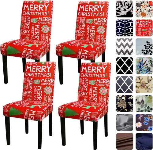 Vista 20 de Funda protectora para silla de comedor, lavable, extraíble, de elastano