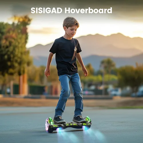 Vista 4 de SISIGAD Scooter Seat Attachment, 6.5'' Self Balancing Scooters Go Kart with Bluetooth and LED Lights