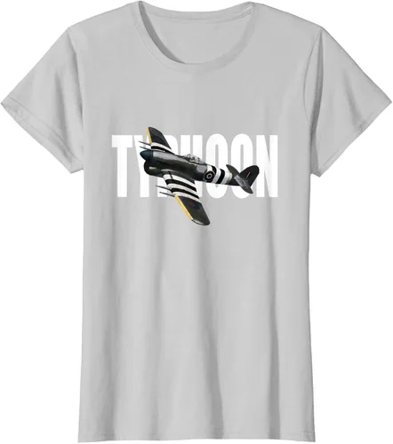Vista 18 de RAF Hawker Typhoon WW2 Fighter Aircraft T-Shirt