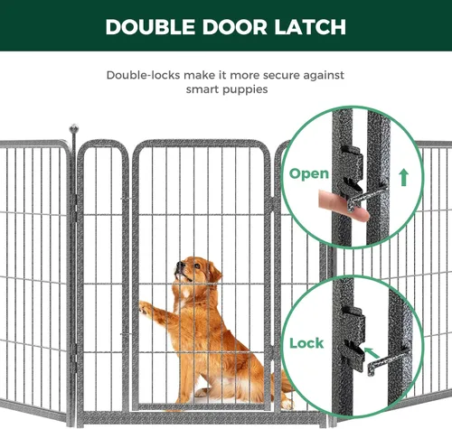 Vista 5 de FXW Aster - Corralito para perros diseñado para patio, 32 pulgadas, 16 paneles