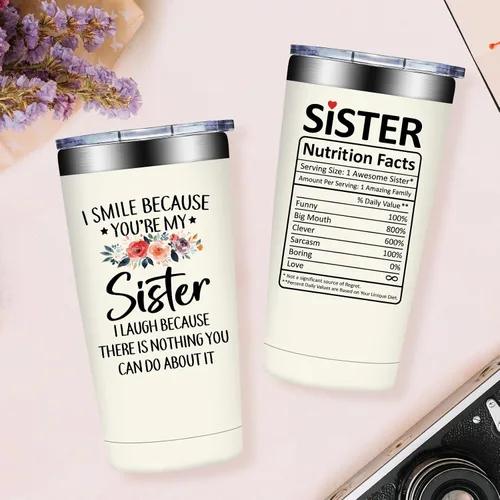 Vista 7 de Grifarny Regalos para hermanas – Regalos para el día de la madre para hermanas – Regalo de cumpleaños, Navidad, día de San Valentín para hermanas