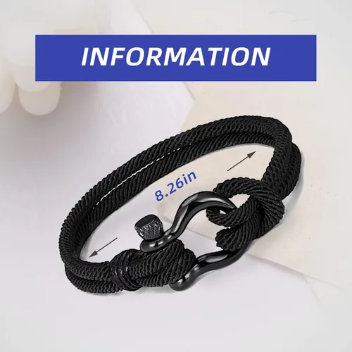 Vista 9 de Pulsera de cuero para hombre (mahua/matikou/yuanquan/8 Infinity)