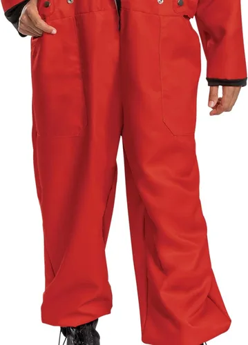 Vista 6 de Mono y disfraz de máscara para adultos, Rojo
