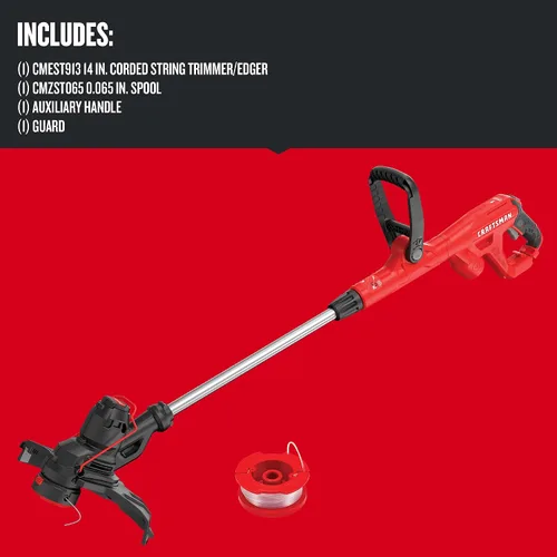 Vista 3 de CRAFTSMAN WEEDWACKER® Cortadora de cuerdas, 6.5 amperios, 14 pulgadas (CMEST913)