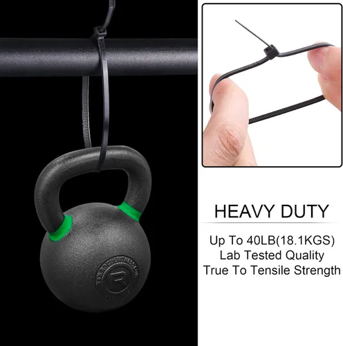 Vista 2 de DTOL Bridas para cables de varios tamaños, 4+6+8+10+12 pulgadas, bridas de plástico resistentes a los rayos UV, surtido de bridas pequeñas para atar