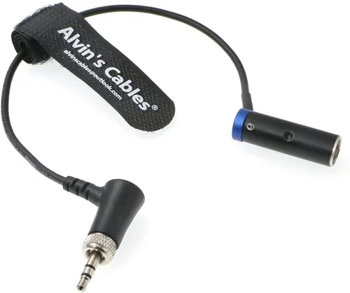 Vista 4 de Alvin's Cables Cable de audio TA3M Mini-XLR de 3 pines macho a 0.138 in con bloqueo TRS para Canon-EOS-C70 de Deity BP-TRX Sennheiser-EK-100 G4 G3