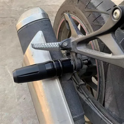 Vista 6 de Accesorios de motocicleta Protector deslizante de escape para Suzuki para Gixxer SF 250 SF250 250SF 250 SF 250 SF 2018 2023 2022 (color : A negro)