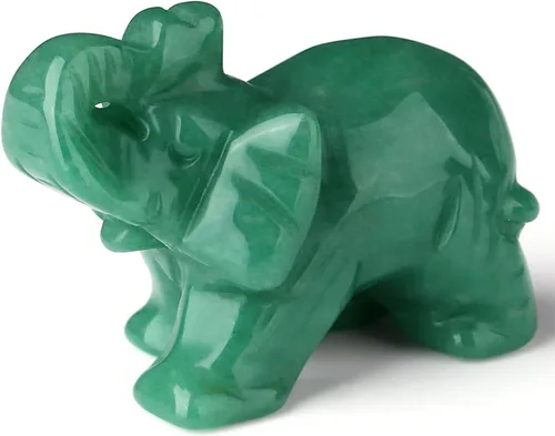 Vista 9 de YATOJUZI - Figura de elefante de cuarzo rosa de 5 cm decorativa, cristal curativo rosa, lindo, natural, tallado a mano, pulido, estatua de gema