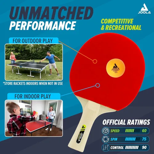 Vista 3 de JOOLA Family Premium - Juego de tenis de mesa + pelotas de tenis de mesa JOOLA Training de 3 estrellas
