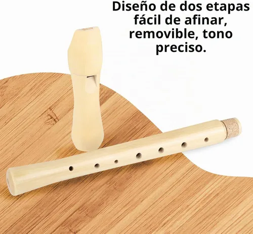 Vista 5 de Mr.Power Flauta dulce soprano de madera de arce, llave C, digitación alemana de estilo alemán, 8 agujeros, 2 piezas, instrumento musical aprobado