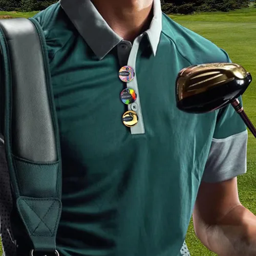 Vista 6 de Contador de puntuación de golf Mini Golf Stroke Counter Clicker con clip para hombres y mujeres, reinicio de un solo toque, fijación simple al