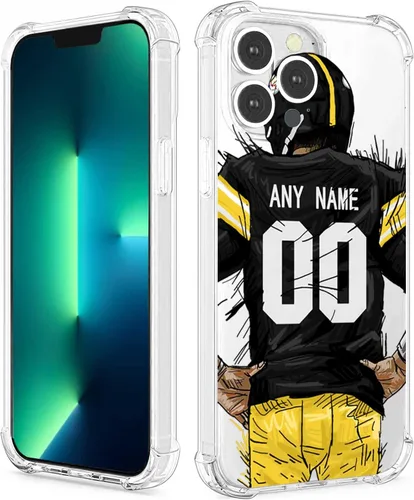 Vista 15 de Funda protectora personalizada con nombre y números para iPhone 15, 14, 13, 12, 11 Xs Max XR 8 7 6 Plus 11 Pro Mini, delgada, a prueba de golpes