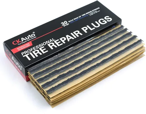 Vista 9 de CKAuto 30 piezas de 4 "cuerdas de reparación de neumáticos negros tapones