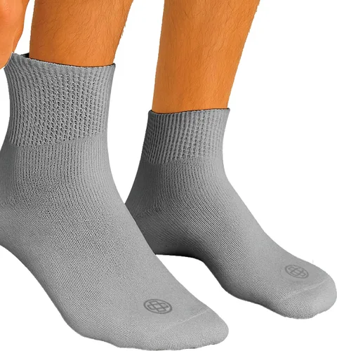 Vista 13 de Calcetines para diabéticos Doctor's Choice para hombre, calcetines sin costuras con parte superior sin uniones, 4 pares, talla grande 9-12 y XL 13-15