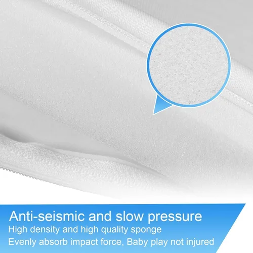 Vista 11 de Pozo de bolas suave extra grande para niños pequeños, 51 x 11.8 pulgadas de espuma para bebés niños - Blanco
