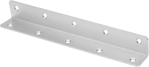 Vista 3 de 8 soportes de ángulo en L de acero inoxidable, soportes de esquina de 8 pulgadas de 90 grados 8 pulgadas de largo x 1 pulgada de ancho x 1