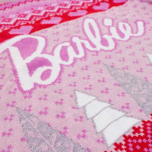 Vista 6 de Barbie Jersey de Navidad Suéter navideño para niñas Sudaderas de Navidad para niñas Producto
