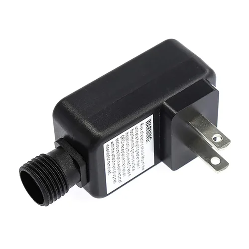 Vista 3 de Dirduaid Transformador LED de 12 V 0.6 A, adaptador de corriente inflable clase 2, transformador de bajo voltaje IP44, enchufe de EE. UU.