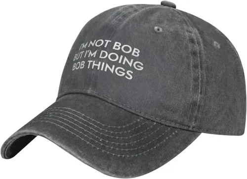 Vista 2 de Funny Hat Im Not Bob But Im Doing Bob Things Hat Men Dad Hat Trendy Caps