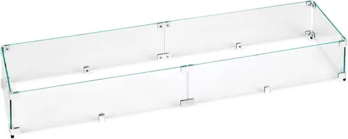 Vista 16 de American Fireglass Protector de llama de vidrio templado para sartenes rectangulares de 18 x 6 pulgadas Protector contra viento para exteriores