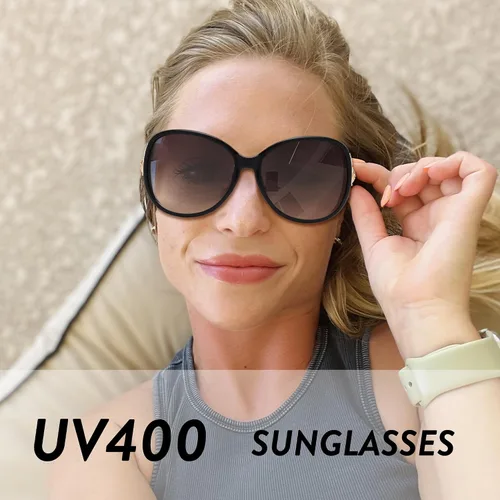 Vista 4 de JM Polarized Sunglasses, Womens Trendy Oversized Big Large Driving Sun Glasses, Sensitive Eyes UV Protection Sunnies