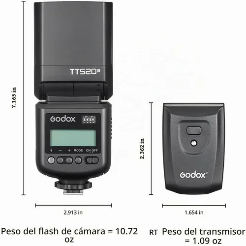 Vista 2 de GODOX TT520III Flash de cámara universal Speedlite (TT520II actualizado)