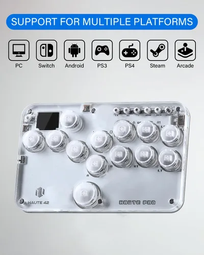 Vista 6 de Sehawei Arcade Stick 13Keys All-Button Gamerfinger with Custom RGB & Turbo Functions,Arcade Controller Street Fight for PCPs3Ps4SwitchSteam Game