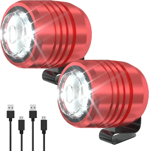 Vista 6 de 2 faros delanteros recargables compatibles con zuecos, luz ajustable para zapatos, linternas accesorios para niños y adultos, sandalias de clip, Azul