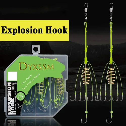 Vista 5 de Dyxssm Comedero de pesca de carpa con alimentador de carpa de primavera de pesca (paquete de 4)