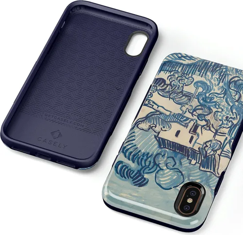 Vista 131 de Casely Funda para iPhone Xs Max Funda con estampado de festival (solo buenas vibraciones)