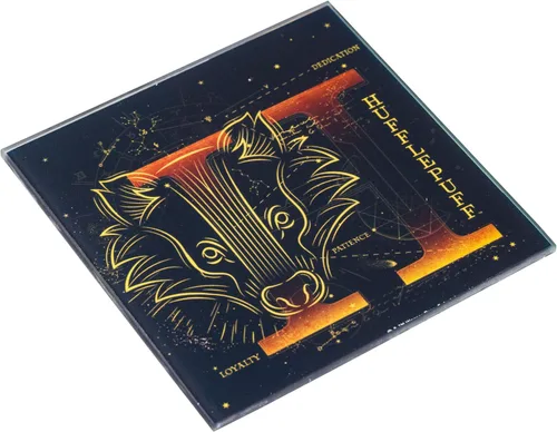 Vista 8 de Silver Buffalo Harry Potter Constellations - Juego de posavasos de cristal de 4 piezas, multicolor (HP26175A)
