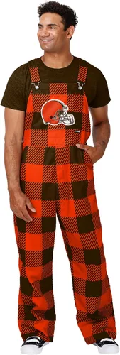 Vista 16 de FOCO NFL mens Nfl Team Logo Plaid Bib Overalls