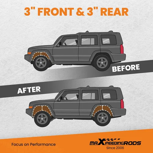 Vista 2 de maXpeedingrods Kit de elevación de 3 pulgadas para Subaru Forester 1998-2008 Impreza 2002-2007, Legacy Outback para Saab 92-X Strut Spacer Kit