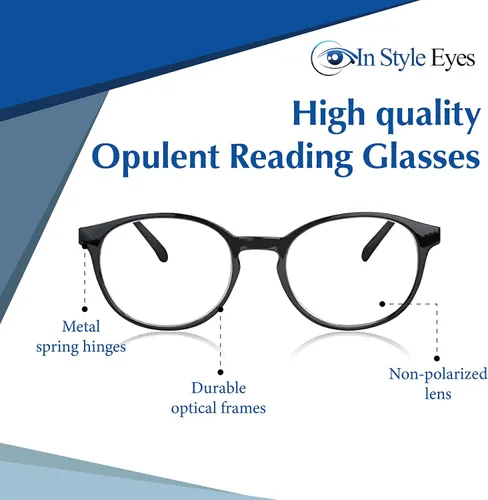 Vista 3 de In Style Eyes Opulent - Lentes de lectura con montura completa, montura completa, montura clásica, montura ovalada, lente no polarizada