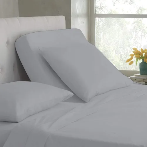 Vista 22 de Base de cama ajustable – Juego de sábanas de cabeza dividida superior tamaño Queen – Sábanas de 100% algodón egipcio sólido color azul aguamarina