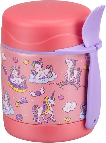 Vista 14 de Termo de sopa de 10 onzas para comida caliente para niños, tarro de comida aislado, contenedor térmico de almuerzo de comida caliente, caja de Negro