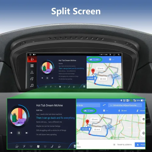 Vista 5 de Junsun Radio de coche estéreo Android para BMW Serie 3 5 E60 E90 E93 8.8 pulgadas actualización de pantalla con Carplay Android Auto 2009-2012 CIC