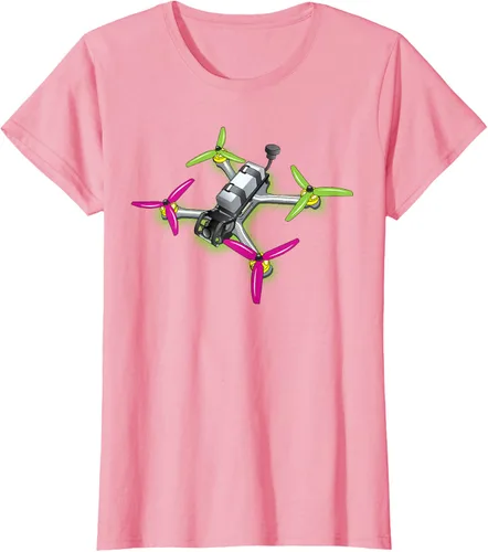 Vista 17 de Freestyle FPV Racing Drone Pilot Acro Quadcopter - Camiseta de sandía, Negro, S