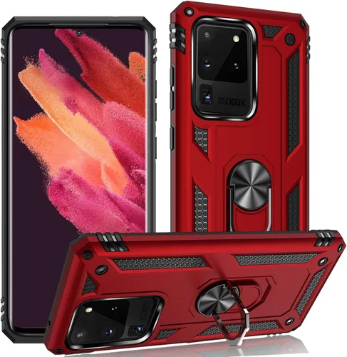 Vista 22 de ADDIT Funda S20 para Samsung Galaxy S20 de 6.1 pulgadas, con anillo de soporte, soporte ajustable, grado militar, protección resistente, a prueba